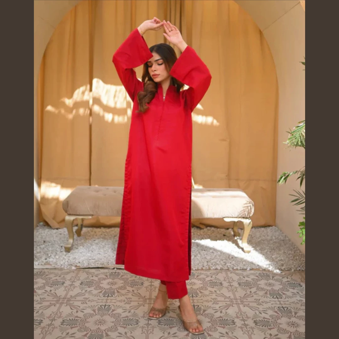 Ruby Red Two-Piece Ensemble