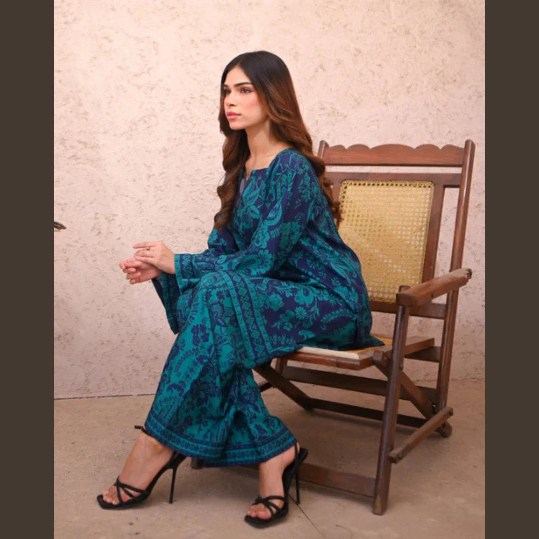 Marina Blue Two-Piece Suit