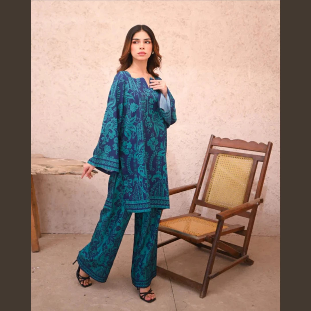 Marina Blue Two-Piece Suit