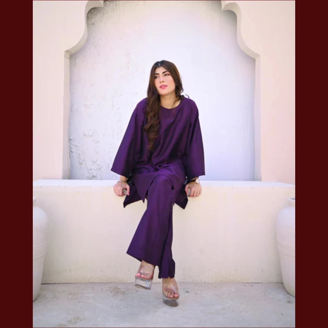 Deep Violet Two-Piece Dress