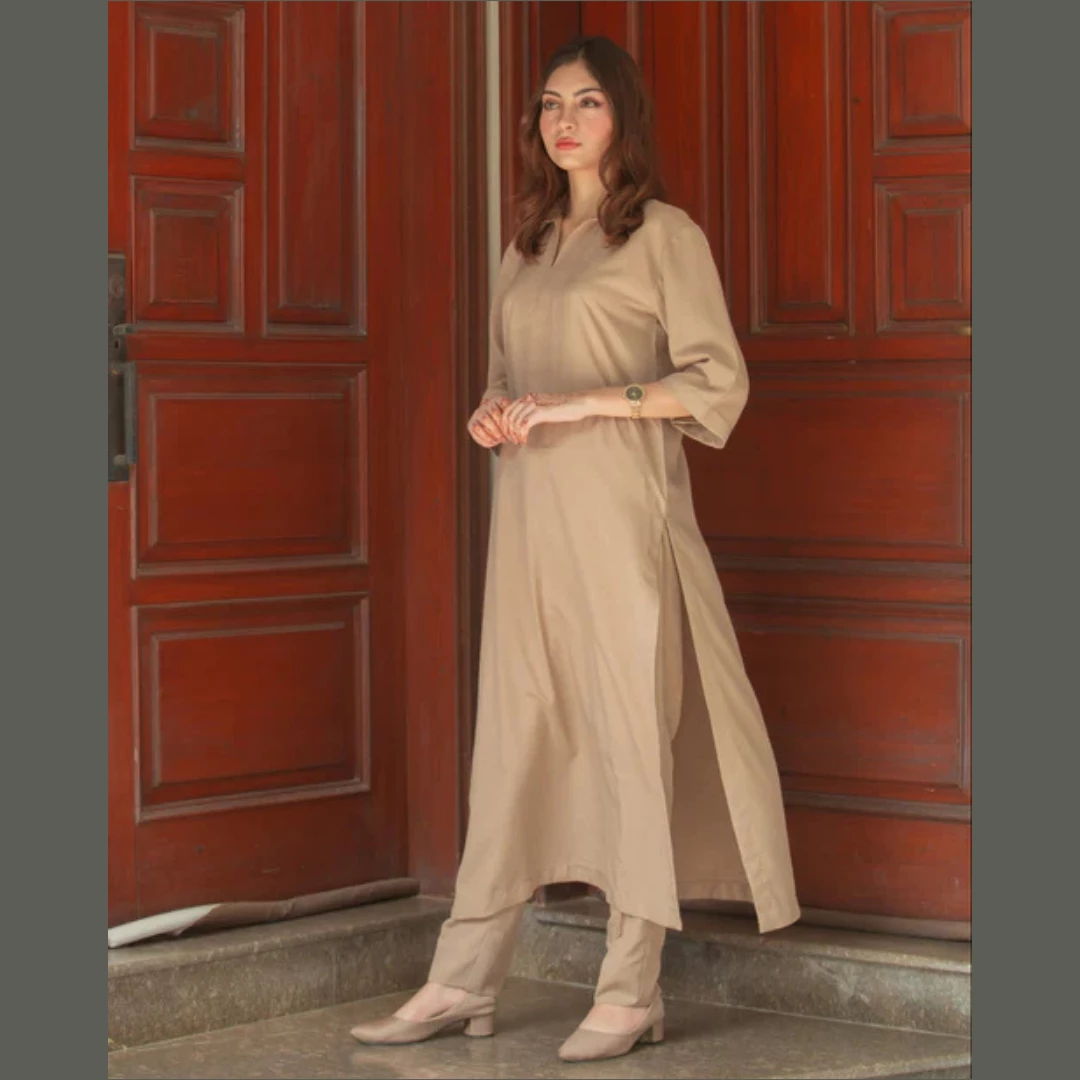 Fawn/Phone Hued Two-Piece Suit
