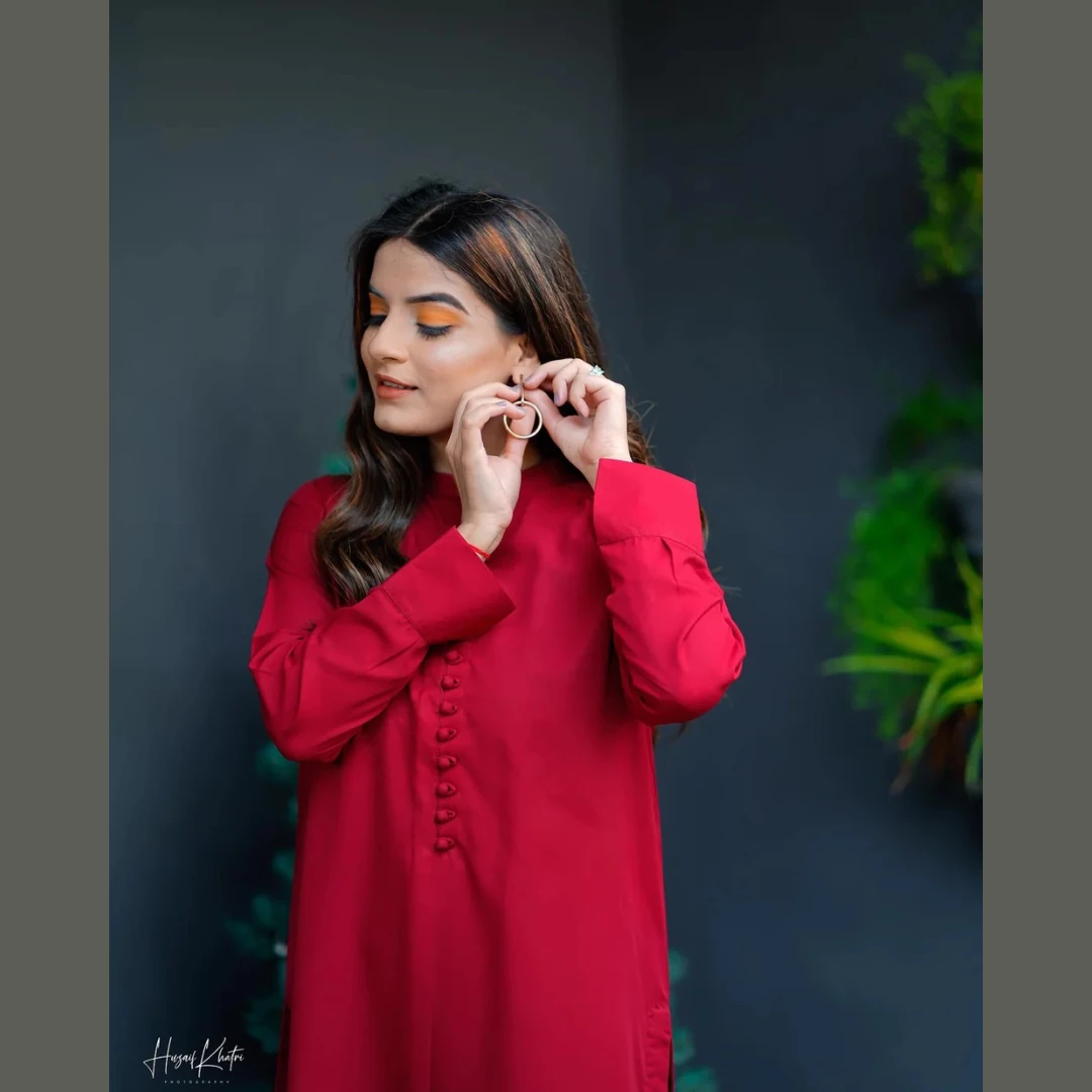 Red Bold Two-Piece Dress