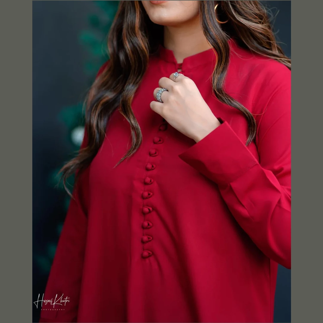 Red Bold Two-Piece Dress