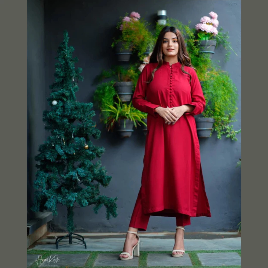 Red Bold Two-Piece Dress
