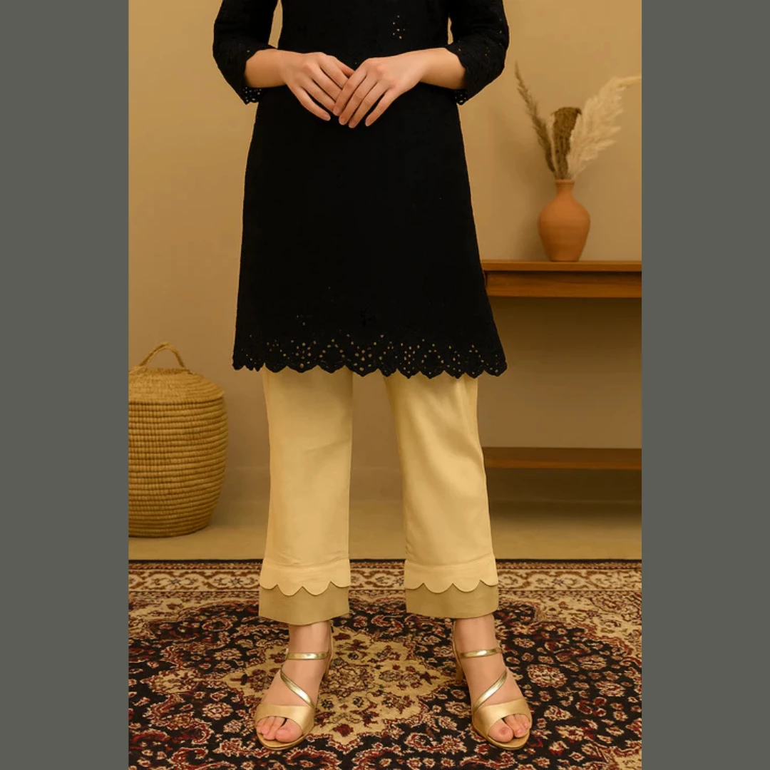 Beige Tailored Trouser